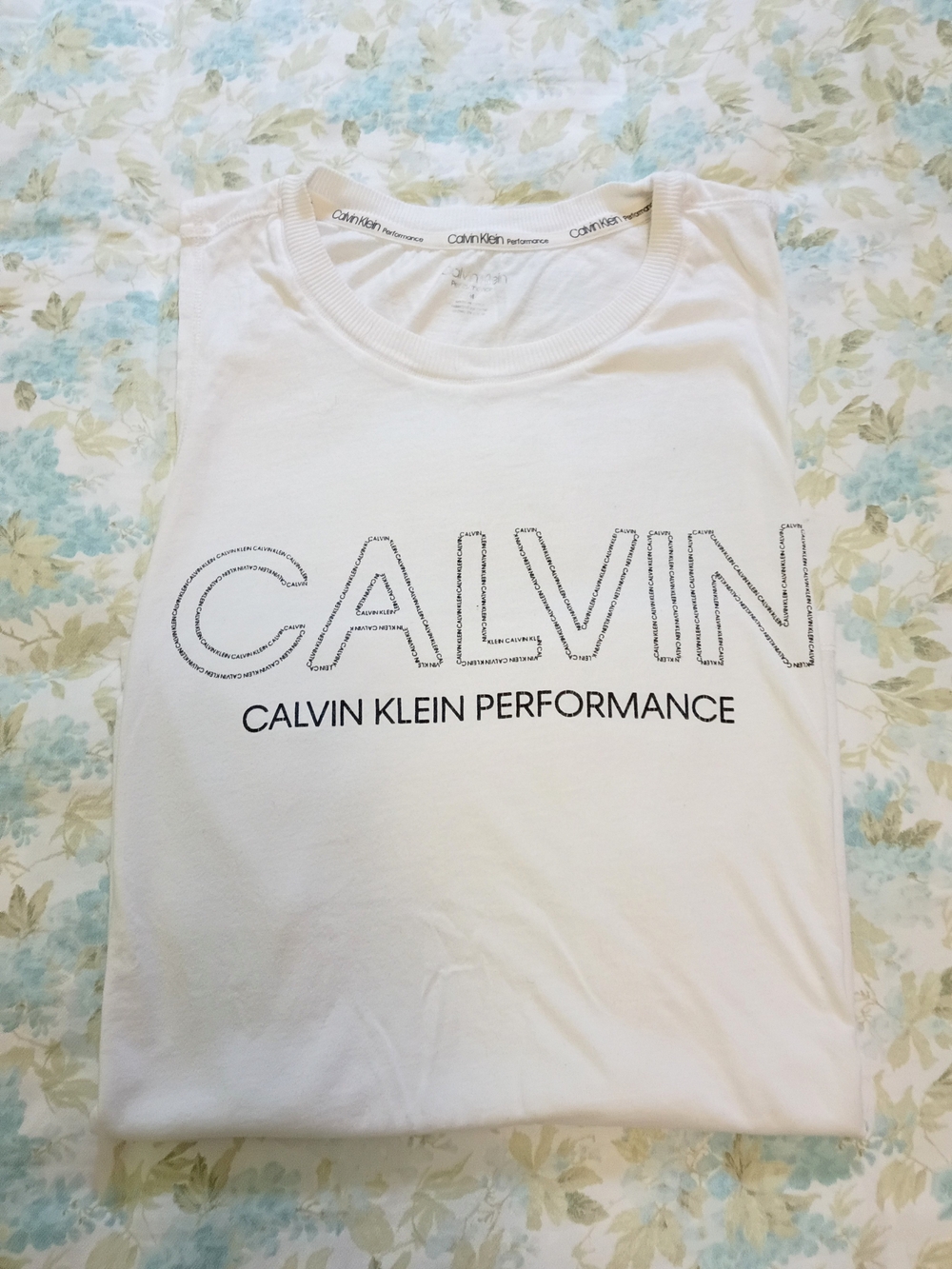 Calvin Klein Performance Graphic Tank Top - White - Size M